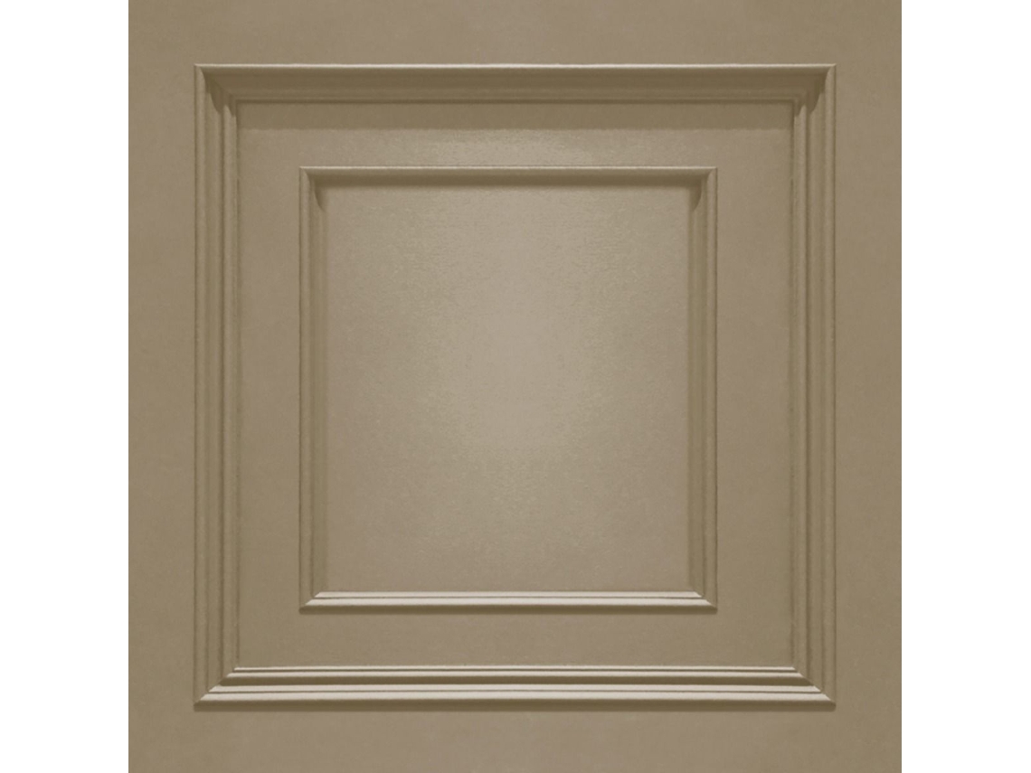 Papel De Parede Belgravia Amara Panel Com Textura Pesada 10m X 52cm Champagne 10m