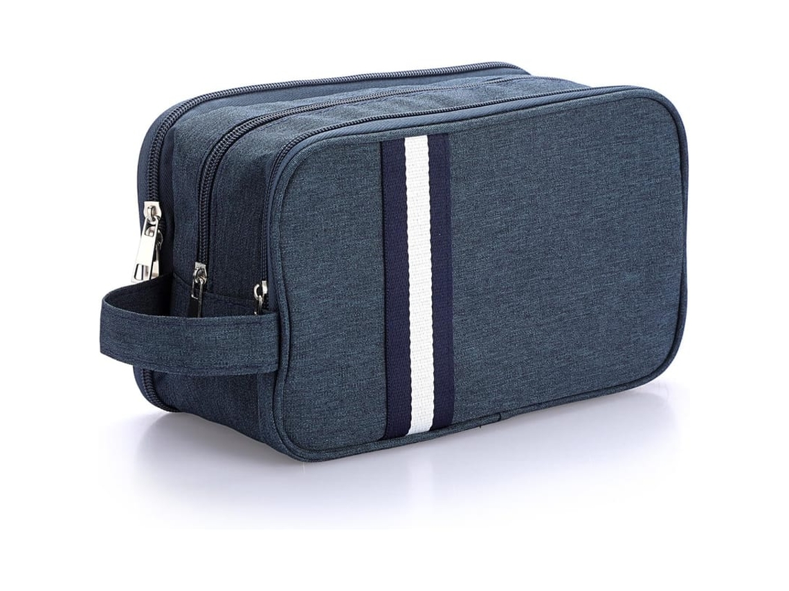 Bolsa De Toaletes De Viagem Com Separação Seco/úmido 3 Compartimentos Para Homem Kit De Barbear Organizador Ginasio