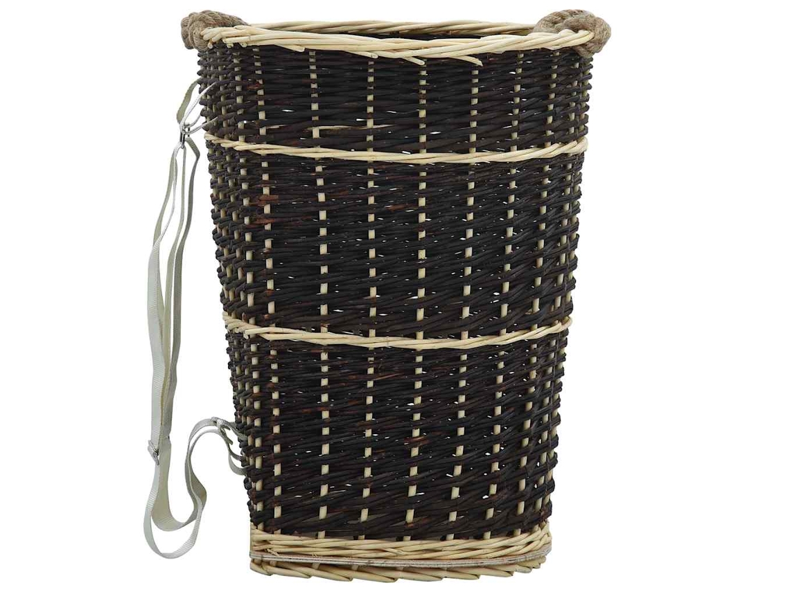 Vidaxl Mochila Para Lenha Com Alças 50x44x58 Cm Salgueiro Natural