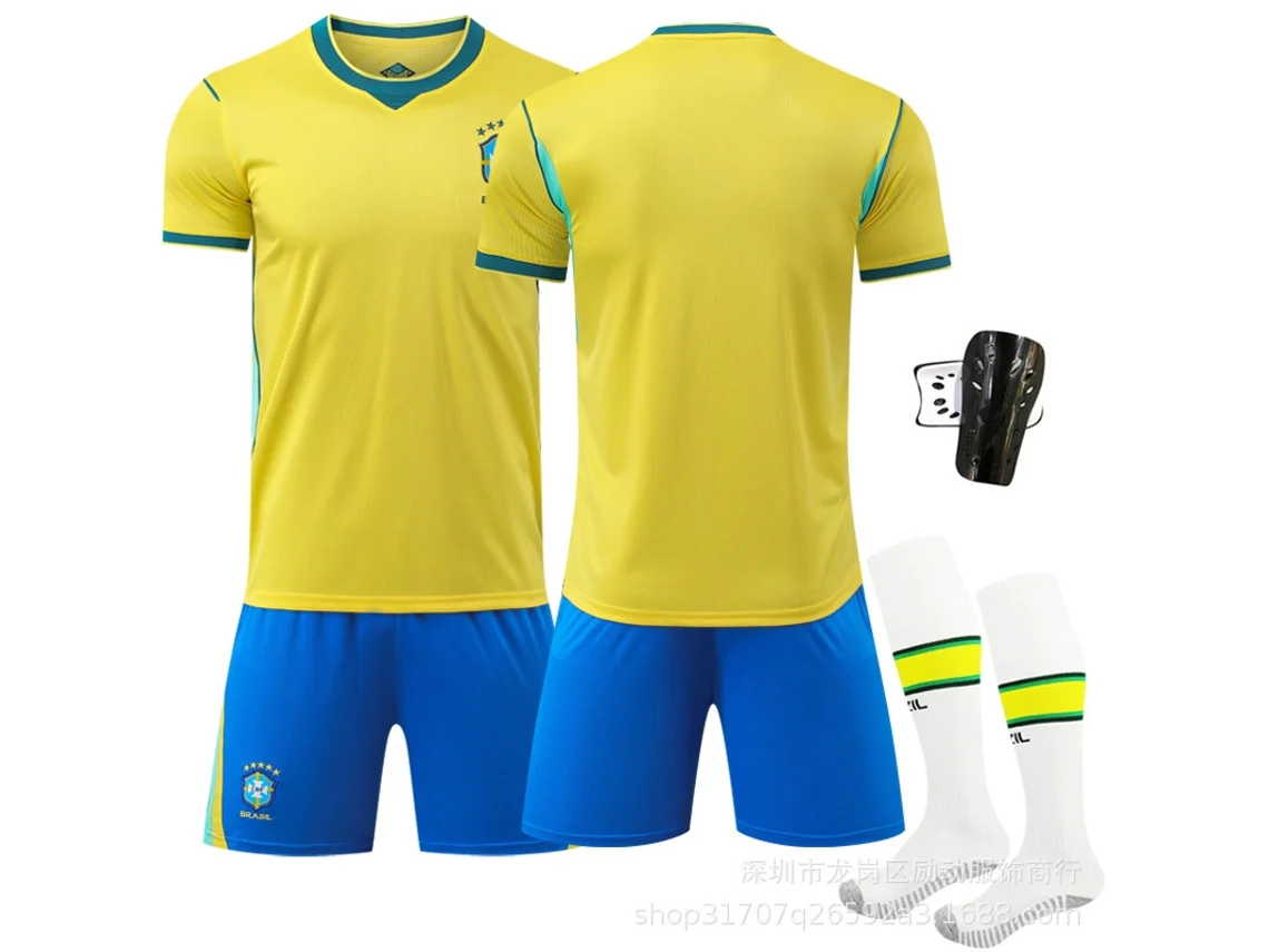 Camisa De Futebol Da Seleção Brasileira Da Copa Do Mundo 2026 Eua Canadá México - Versão Não Oficial - Personalizável-130
