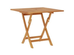 MAISON EXCLUSIVE Mesa Maciça Teca Madeira Dobrável Jardim 85x85x76 cm