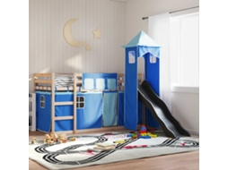 Beliche Com Escorrega E Cortinas 80x200 Cm Azul