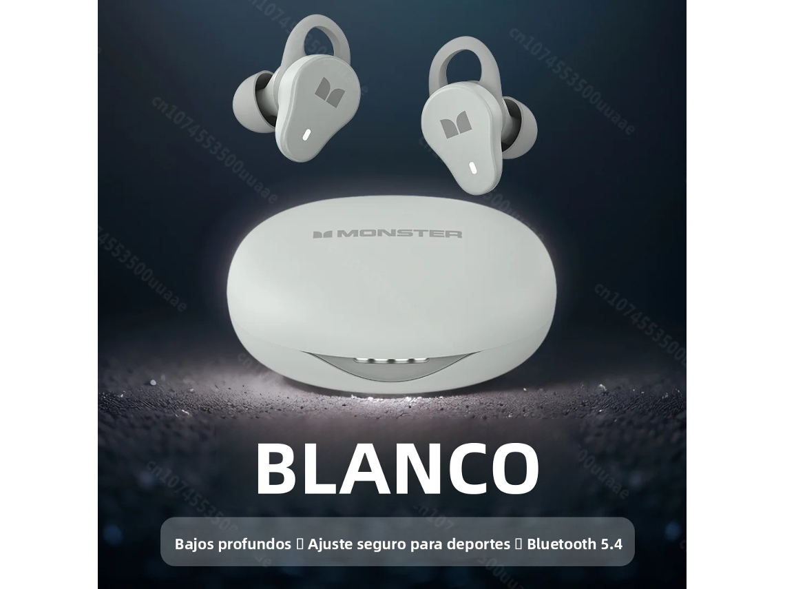 Mini Fones de Ouvido Esportivos Sem Fio, Graves Potentes, À Prova D'água, Fones de Ouvido Tws Verdadeiramente Sem Fio MDUG (branco)