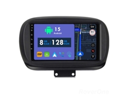 Auto Rádio Carro Bluetooth Autoradio 8GB RAM 128G ROM CarPlay Navegação GPS Ecrã Táctil RoverOne para Fiat 500X 2014-2020  