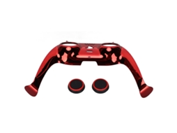 Panel frontal para mando PS5 DIY con cubiertas para joysticks, accesorios decorativos, rojo | S/MARCA