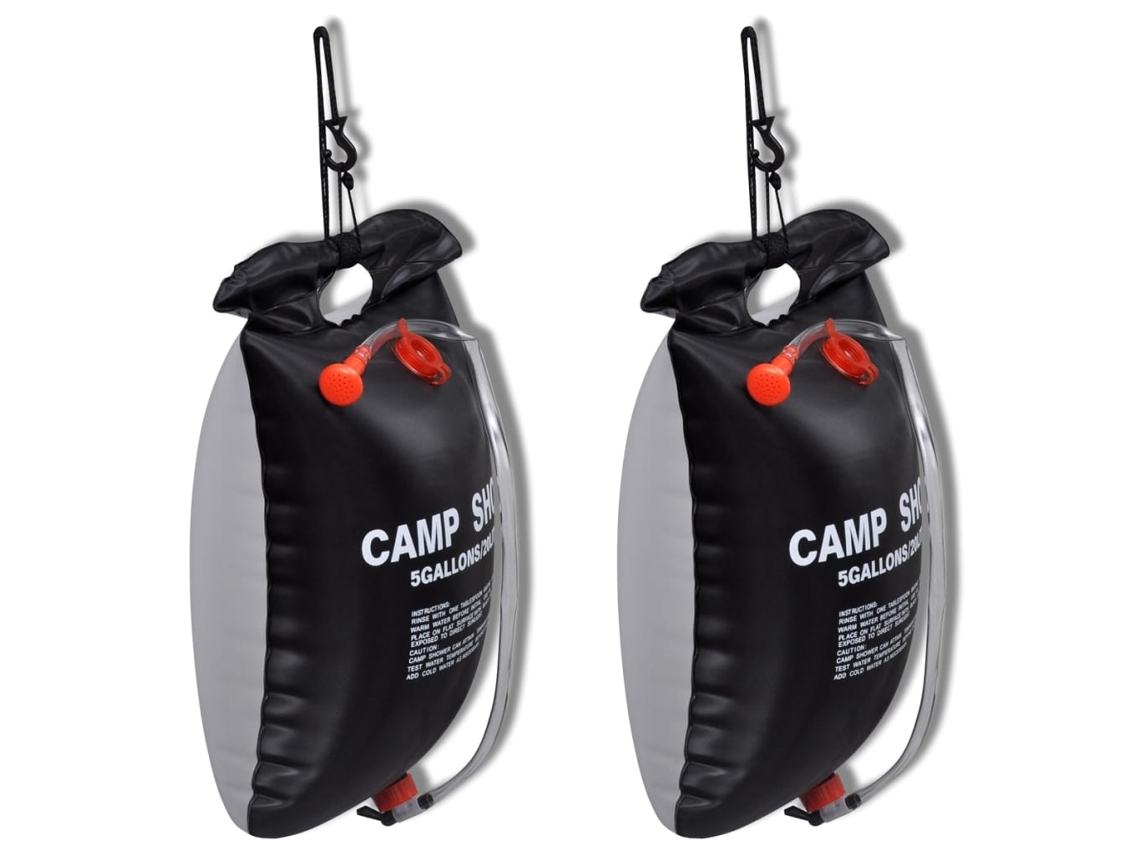 Chuveiro Com Aquecimento Solar Para Campismo/exterior 20 L 2 Pcs