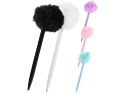Conjunto De 5 Canetas Esferográficas Pelúcia Nuobesty Para