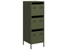 Armário alto VIDAXL Verde Metal (39x35x103,5 cm)
