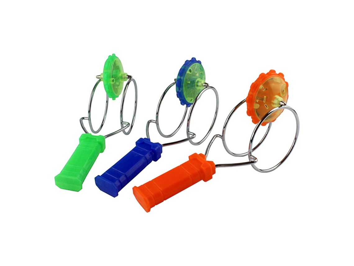 Mali 3 Rodas Giratórias Magnéticas com Led Colorido Brilhante Brinquedo Giratório para Crianças Presente