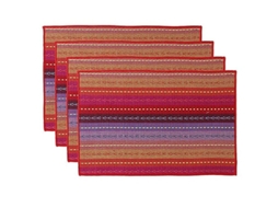 2026 mantel de Mesa de Algodón Tejido Antideslizante Aislante de Calor Lavable Rojo 18x12 Pulgadas