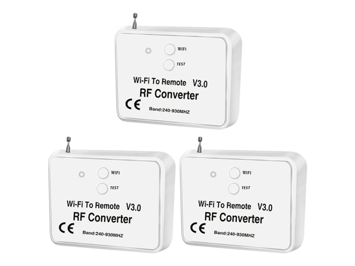3 Conversores Universais Sem Fio Wi-fi Para Rf, Use O Celular Como Controle Remoto (240-930 Mhz) Para Casa Inteligente