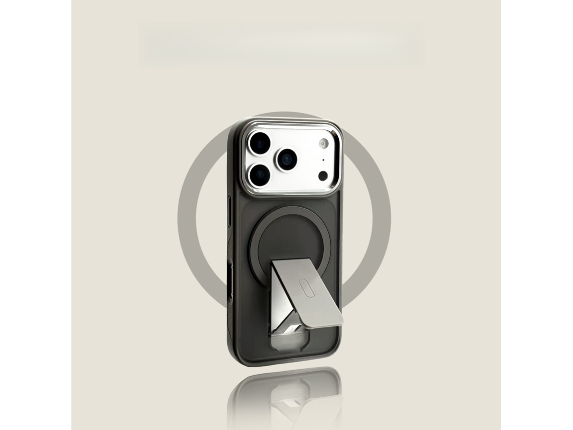 Capa Magnética Para Iphone 18 Pro, Em Pc+tpu, Compatível Com Magsafe, Absorção De Impacto E Resistente A Riscos. Cinza Hexinyigjly