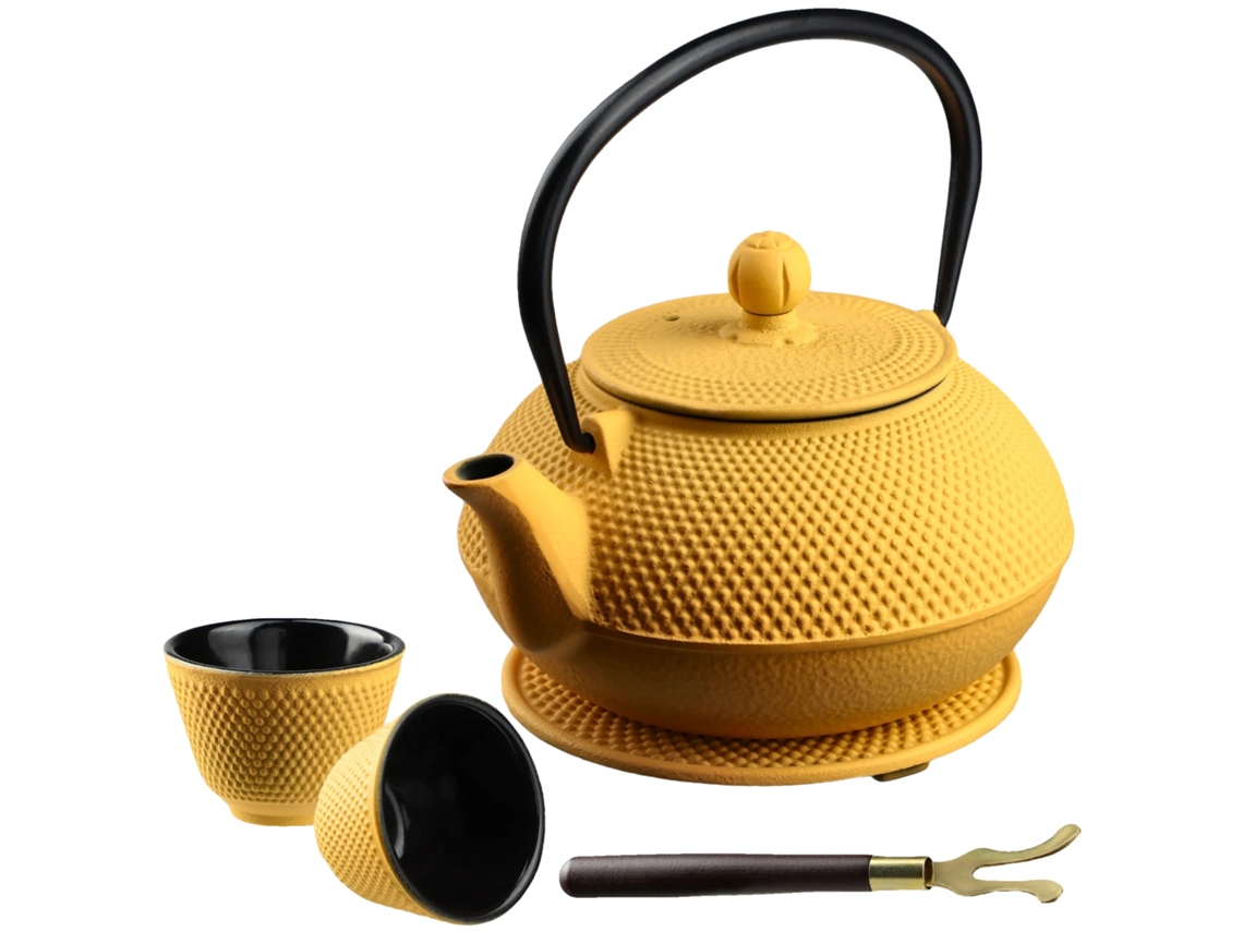 Chaleira, Ferro Fundido, Capacidade De 850 Ml, Diâmetro De 15 Cm, Interior Esmaltado, Filtro De Malha