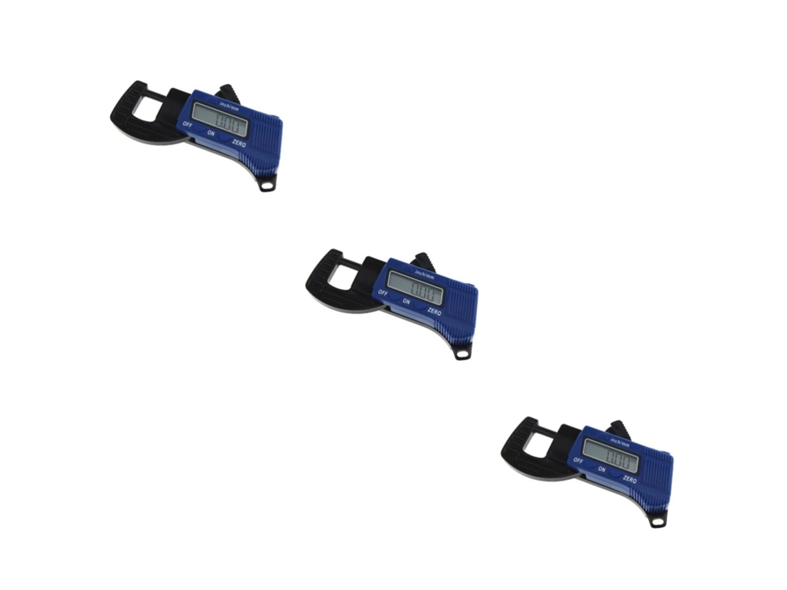 Conjunto De 3 Mini Medidores Digitais Espessura Carbono Gatuida Para E