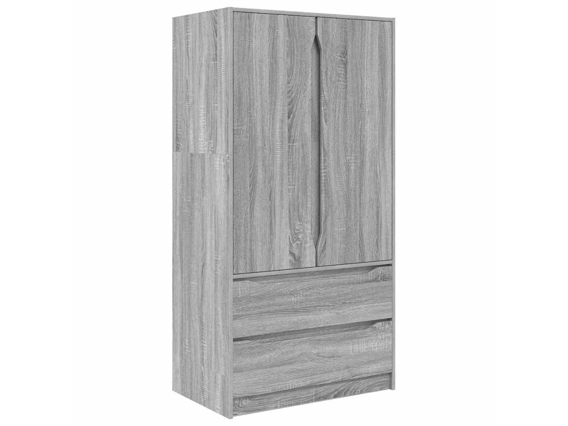 Armário De Banheiro Com Gaveta Cinza Sonoma 79,5 X 49 X 156 Cm