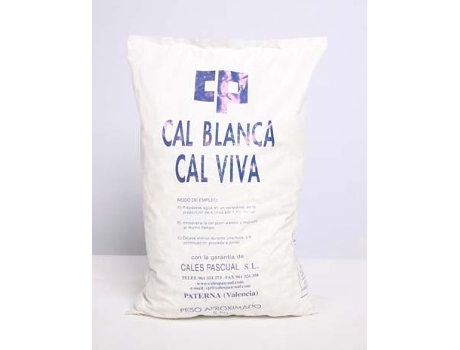 Cal Viva em Saco de Pedra 5 kg. 00010 CALES PASCUAL