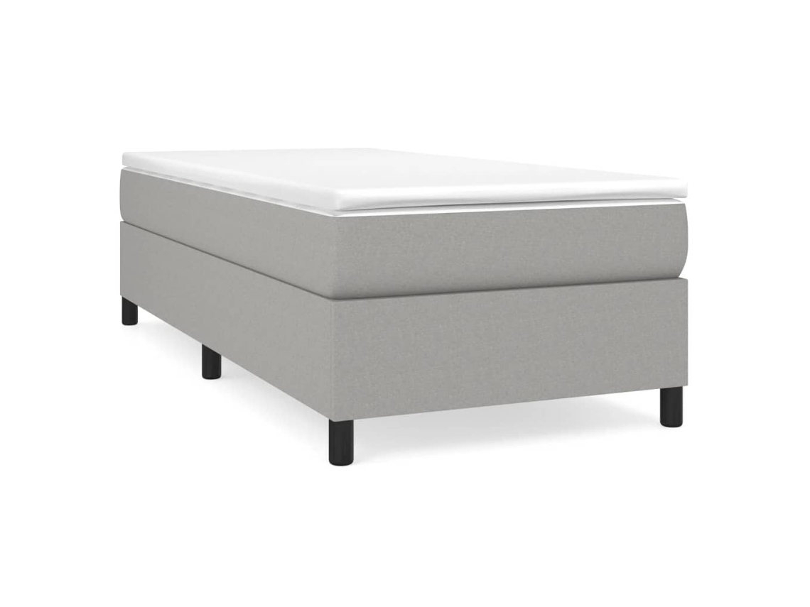 Estrutura de Cama com Molas Tecido Cinzento Claro MAISON EXCLUSIVE (90x200 cm)