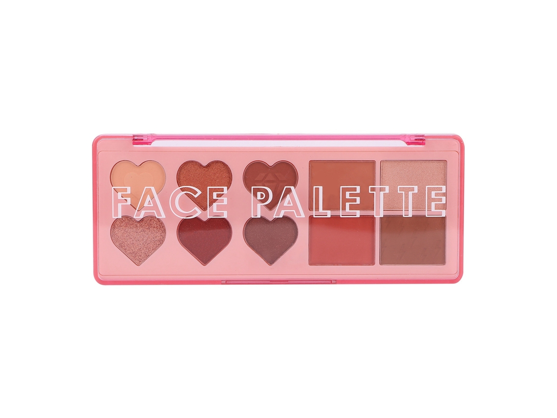 Paleta De Maquiagem Com Sombras, Blush, Contorno E Destaque - 10 Cores Versáteis Para Diferentes Ocasiões