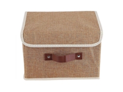 Caixa De Tecido Dobrável Para Guardar Roupas, Livros, Brinquedos E Outros Itens Domésticos Olysi Shop (marrom)