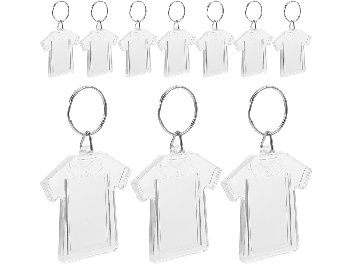 100 Chaveiros Fotográficos Em Acrílico Transparente Com Moldura Lisa E Portátil, Ideais Para Projetos Diy E Chaveiros.