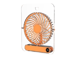 Ventilador de Mesa EIFSON Dobrável 5 Velocidades Transparentelaranja