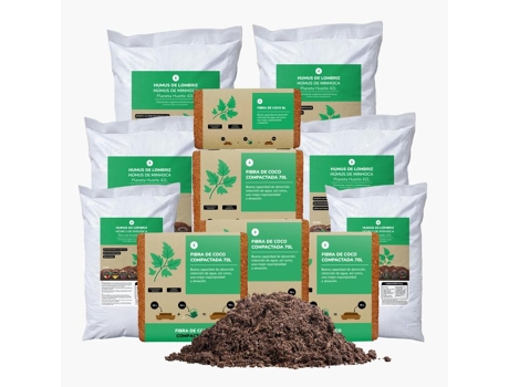 Pacote De Substrato Para Jardins Urbanos 395 - 480 Litros Planeta Huerto