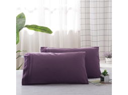 Fronhas de Cetim de Seda Macia e Suave 2 Pack-Roxo EVELTEK 51x102cmx2