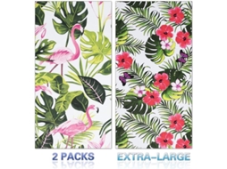 Toalhas de praia Nova Line, microfibra, oversized, pacote com 2, 75x150cm, multiuso, resistente e ambiental