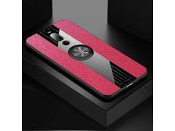 Capa Protetora De Tpu À Prova De Choque Com Suporte De Anel Para Meizu Note 8 Xinli Com Textura De Tecido Costurado (preta)
