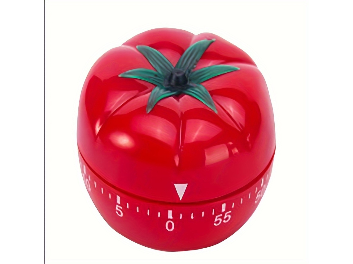 1 Unidade De Cronômetro Cozinha Fofo Em Formato Tomate, De Corda, Com Lembrete Giratório