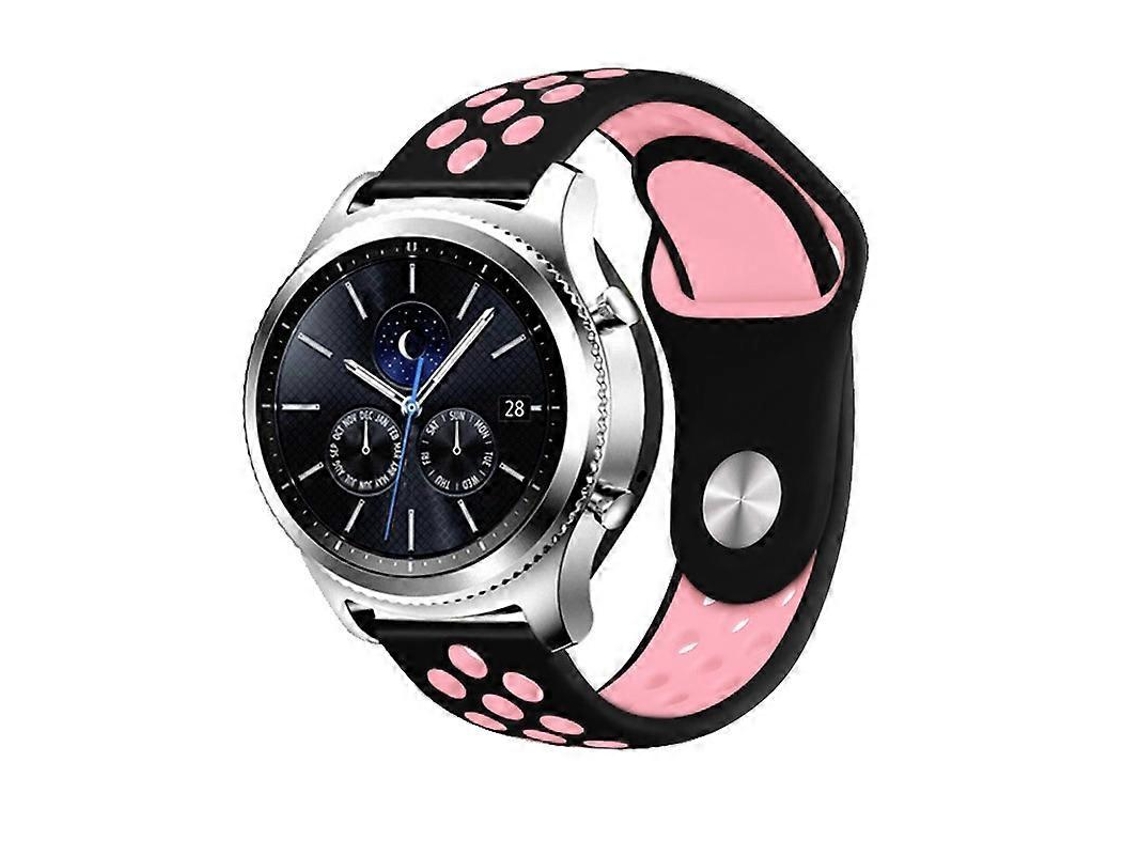 Pulseira De Silicone Bicolor Para Samsung Gear S4 Active 22mm (branco E Preto)