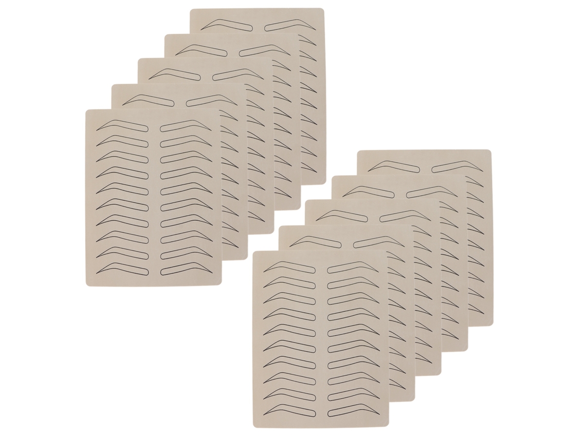 10pcs Pele De Prática Para Microblading De Sobrancelha Profissional Borracha Macia Para Iniciantes