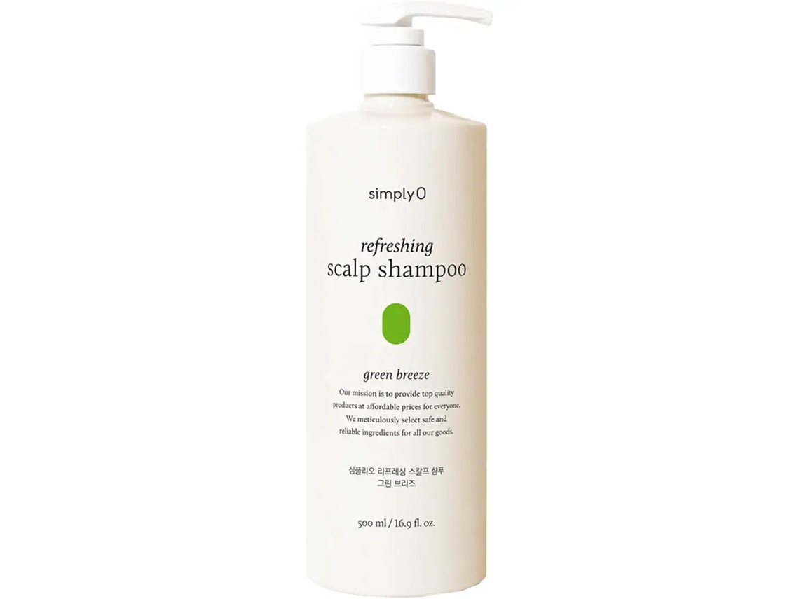 Simplyo Refreshing Scalp Green Breeze Shampoo - Shampoo Refrescante Para Couro Cabeludo Oleoso 500 Ml.
