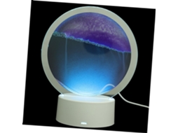 Luminária Em Formato De Ampulheta Com Areia Movediça, Decoração Para Mesa E Bancada.
