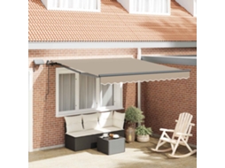 Vidaxl Toldo Retrátil Branco 350 X 250 Cm Tecido E Alumínio