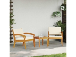 Vidaxl Conjunto Bistro 3 Unid. Castanho Poliéster