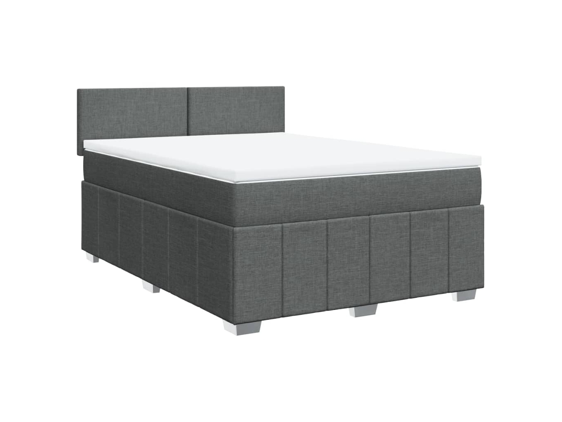 Box Spring Bed, Box Spring Beds Vidaxl Cinzeto Tecido (140  X  200  Cm)
