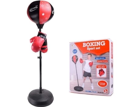 LESHP Saco de pancadas Bola de boxe infantil em suporte Luvas de bulbo de boxe e bomba incluída Suporte 75cm 115cm Presente de altura ajustável