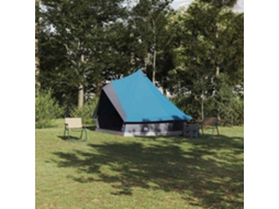 Vidaxl Barraca Tipi 8 Pessoa Azul Tafetá