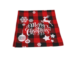 Laxiscreed Bandeira Natal Em Tecido Vermelho E Preto Para Decoração Festiva