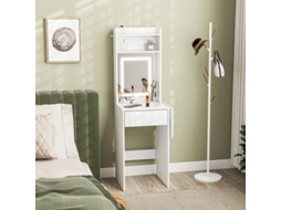 Móvel Moderno Branco Com Espelho – Ideal Para Entrada E Sala