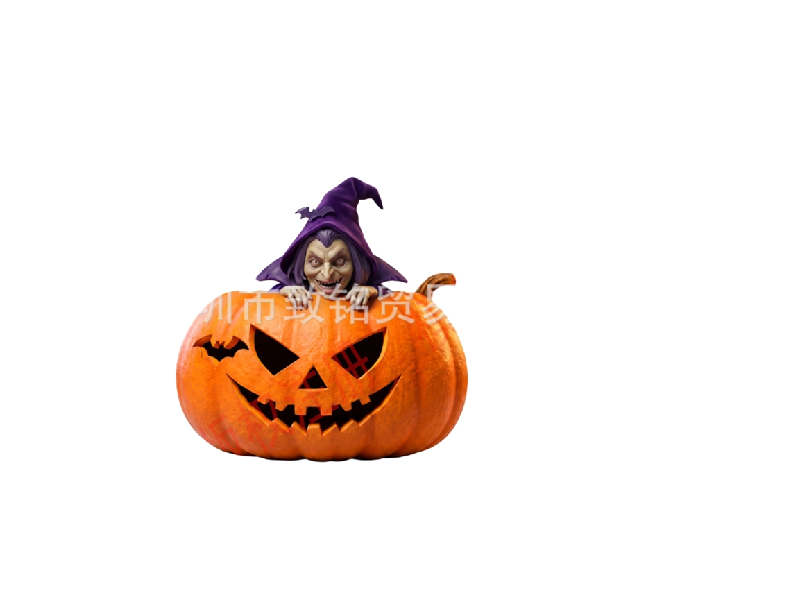 Decoração De Halloween Com Abóbora De Resina E Bruxa, Laxiscreed, Para Criar Ambiente Assustador Em Casa