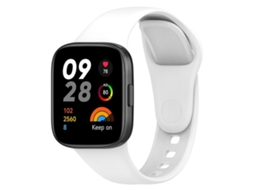 Bracelete para Redmi Watch 3 Silicone Cor Sólida Botão Branca XIAOMOYU