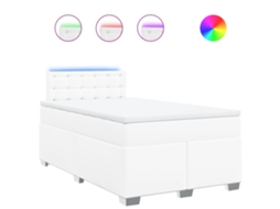 Box Spring Bed, Box Spring Beds Vidaxl Branco Couro Artificial (120 X 190 Cm)