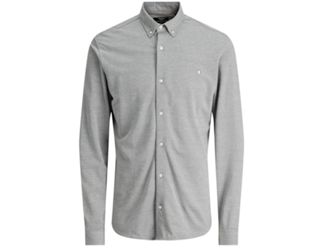 T-shirt De Homem Jj Camisas Jprblublake Pique Cinzento (l)