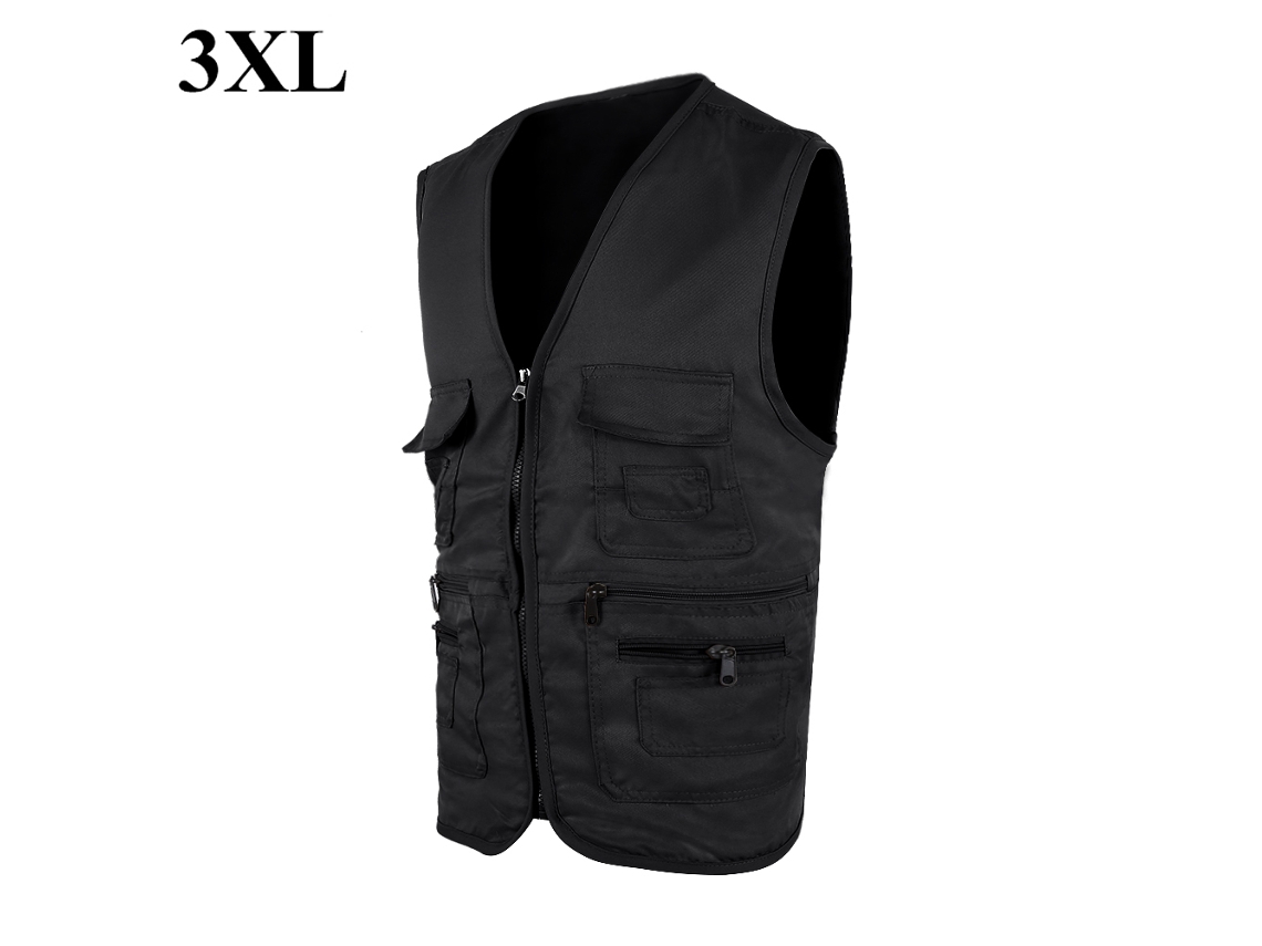 Colete de Pesca Outdoor Masculino Preto 3xl