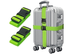 Alças Ajustáveis​​ Para Bagagem Com Fivela, Cinto Elástico, Alça Para Bolsa Transversal, Alça De Viagem Para Fixação Malas, 2 Peças