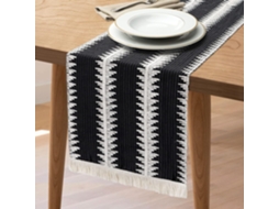 Toalha De Mesa De Algodão Com Borlas De Retalhos, Toalha De Mesa De Tecido Natural Com Borlas, Toalha De Mesa Boho Para Decoração De Mesa De Fazenda P