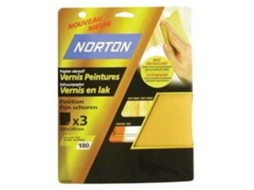 Papel Anti Incrustante Norton Grão 180 Conjunto De 3