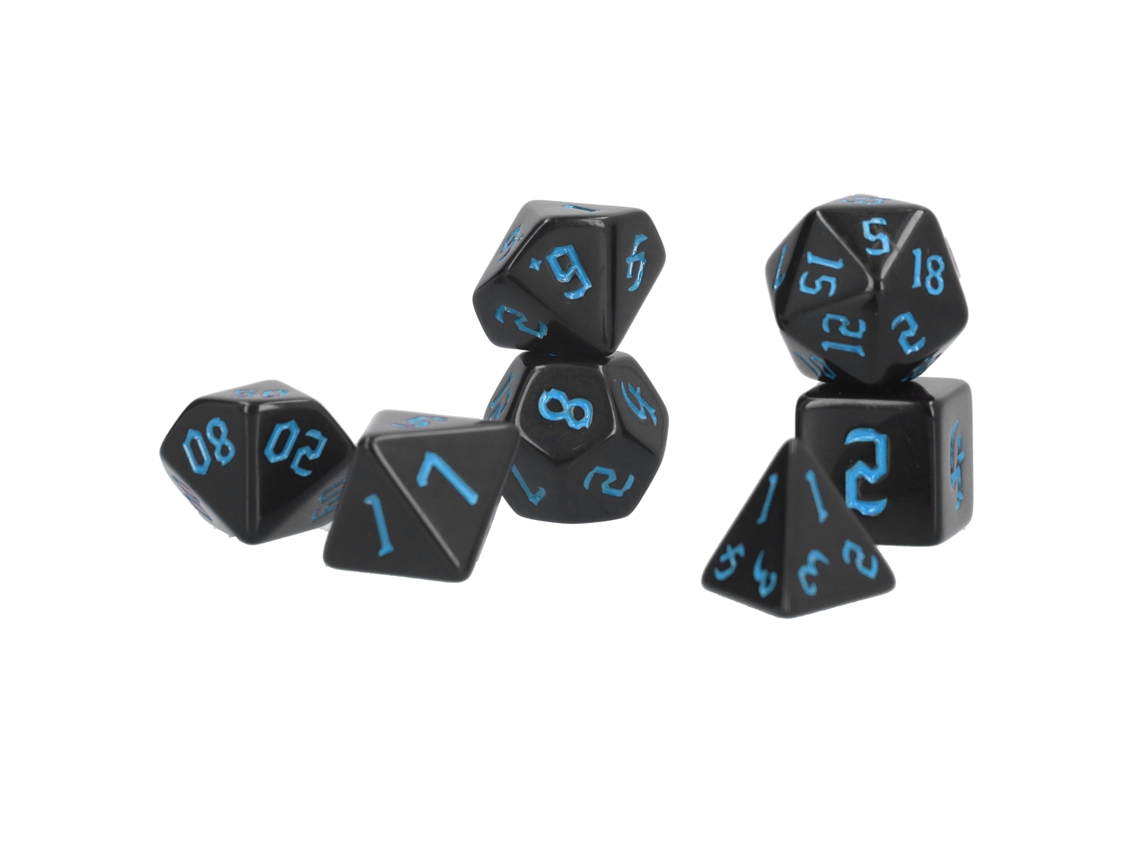 Mali 7pcs Dados Poliédricos de Acrílico para Jogos de Tabuleiro Dnd Azul